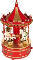 BRUBAKER Spieluhr Holz Nostalgie Karussell Jingle Bells Bild 1