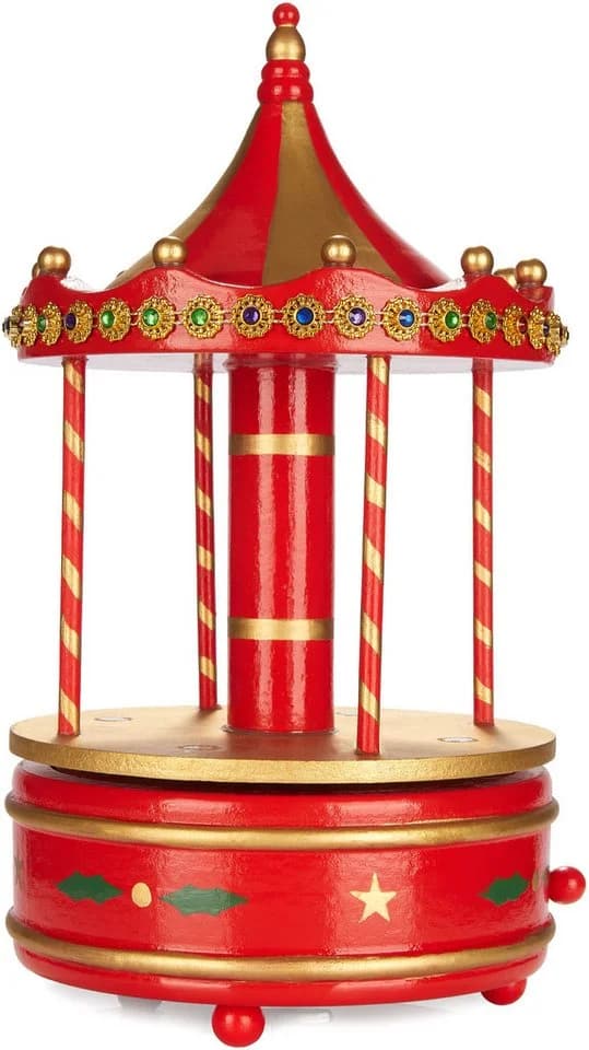 BRUBAKER Spieluhr Holz Nostalgie Karussell Jingle Bells - Bild 4