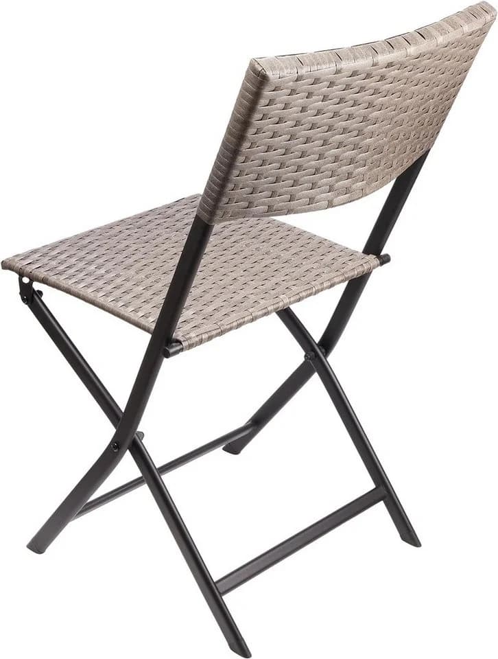 BRUBAKER Balkonset Toskana 3-tlg. Braun Grau Polyrattan Klappbar - Bild 5