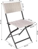 BRUBAKER Balkonset Lugano Polyrattan Wetterfest Klappbar Bild 1