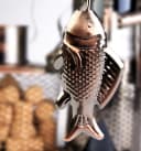 BRUBAKER Weinflaschenhalter Angler Kupfer Metallfigur Bild 5