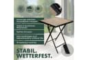 BRUBAKER Gartentisch Bergamo Klapptisch Holzoptik Braun Schwarz Bild 1