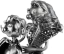 BRUBAKER Hochzeitspaar auf Traktor Metall Skulptur Dekofigur Hochzeit Bild 4