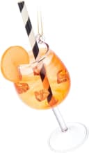 Orangefarbene Glas-Weihnachtskugel, 8cm Bild 1