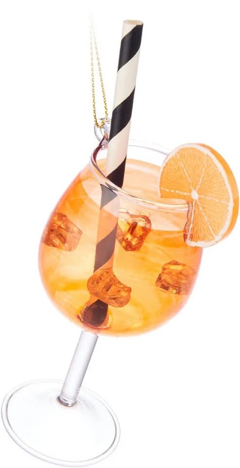 Orangefarbene Glas-Weihnachtskugel, 8cm - Bild 2