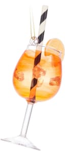 Orangefarbene Glas-Weihnachtskugel, 8cm Bild 3