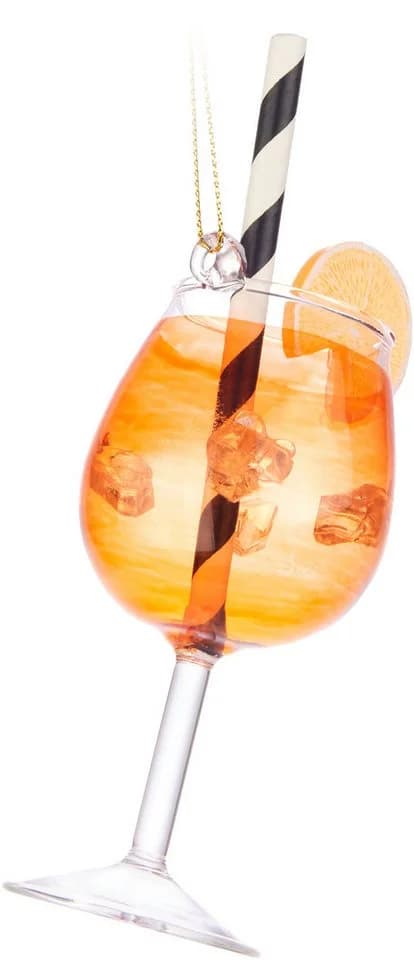 Orangefarbene Glas-Weihnachtskugel, 8cm - Bild 3