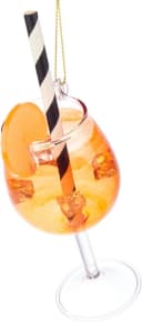 Orangefarbene Glas-Weihnachtskugel, 8cm Bild 4