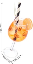 Orangefarbene Glas-Weihnachtskugel, 8cm Bild 5