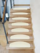 Metzker® Stufenmatte Vorwerk Uni Velours 15-tlg. Set Halbrund Weiss Bild 1