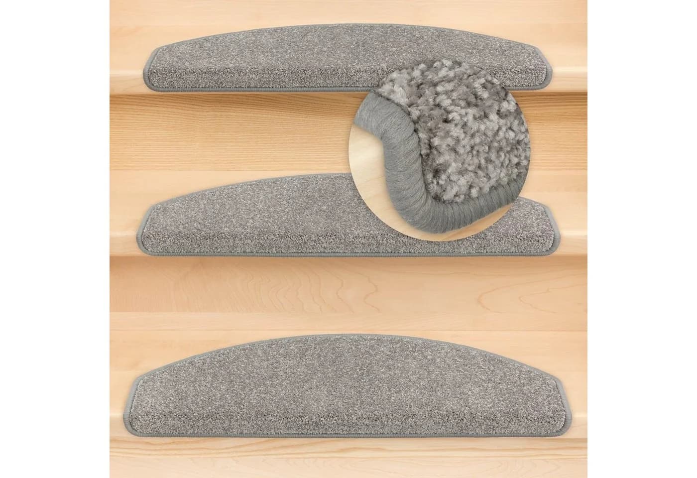 Metzker® Stufenmatte Pegasus Halbrund 15er Set Hellgrau - Bild 3
