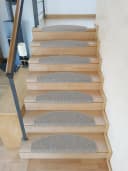 Metzker Stufenmatte Göteborg Halbrund Grau Sisal-Optik 15er Set Bild 1