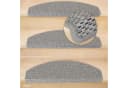 Metzker Stufenmatte Göteborg Halbrund Grau Sisal-Optik 15er Set Bild 3