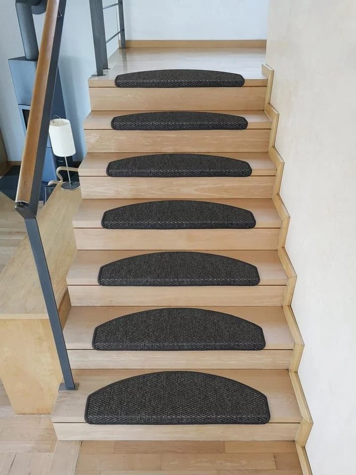 Metzker Stufenmatte Göteborg Halbrund Anthrazit Sisal-Optik