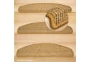 Metzker® Sisal Stufenmatte Halbrund Cognac Pflegeleicht PVC-Schiene Bild 1