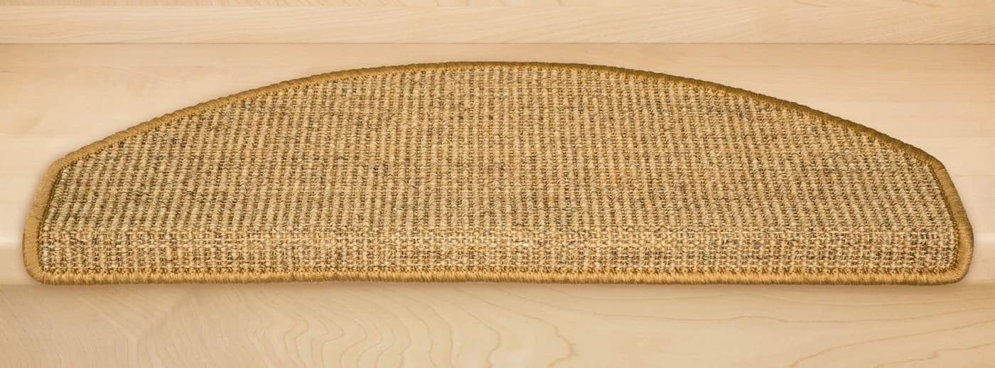 Metzker® Sisal Stufenmatte Halbrund Cognac Pflegeleicht PVC-Schiene - Bild 3