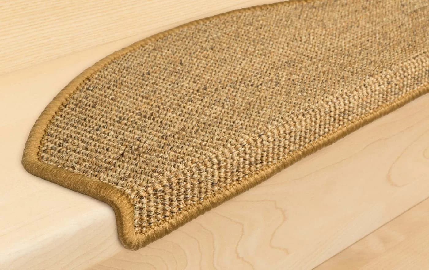 Metzker® Sisal Stufenmatte Halbrund Cognac Pflegeleicht PVC-Schiene - Bild 4