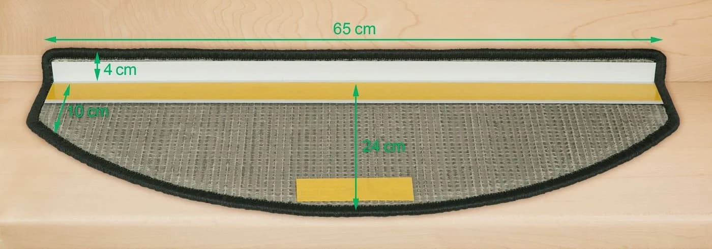 Metzker® Sisal Stufenmatte Halbrund Cognac Pflegeleicht PVC-Schiene - Bild 5