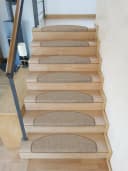 Metzker® Stufenmatte Göteborg Halbrund Hellbraun Sisal-Optik Bild 1