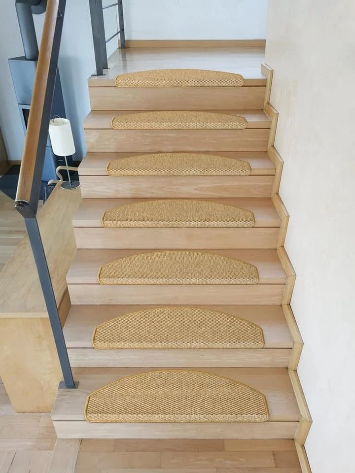 Metzker® Stufenmatte Göteborg Halbrund Mais Sisal-Optik