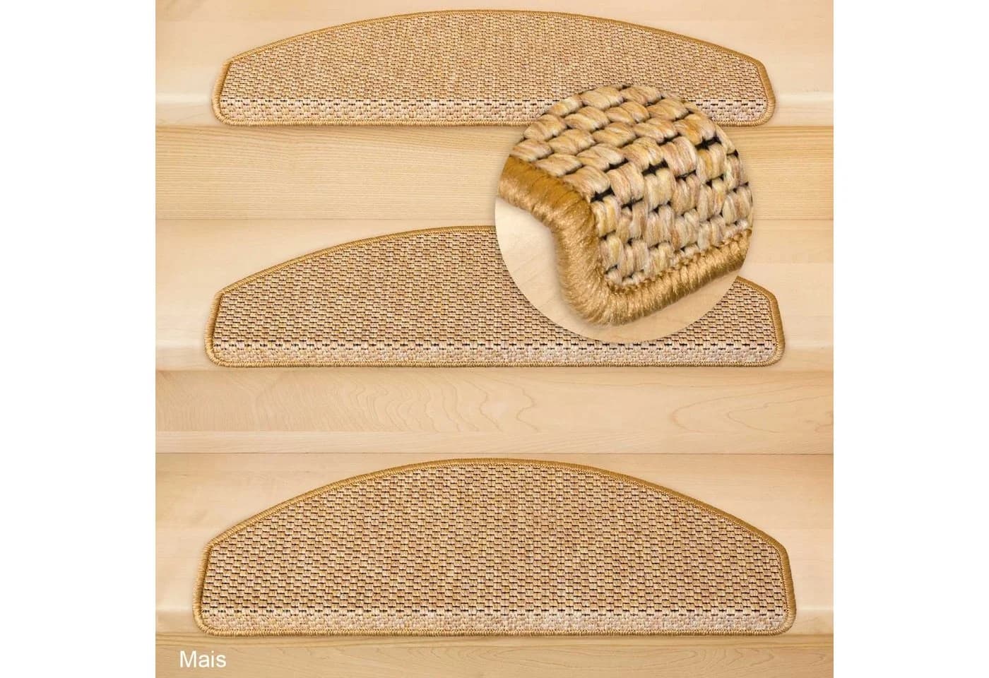 Metzker® Stufenmatte Göteborg Halbrund Mais Sisal-Optik - Bild 4
