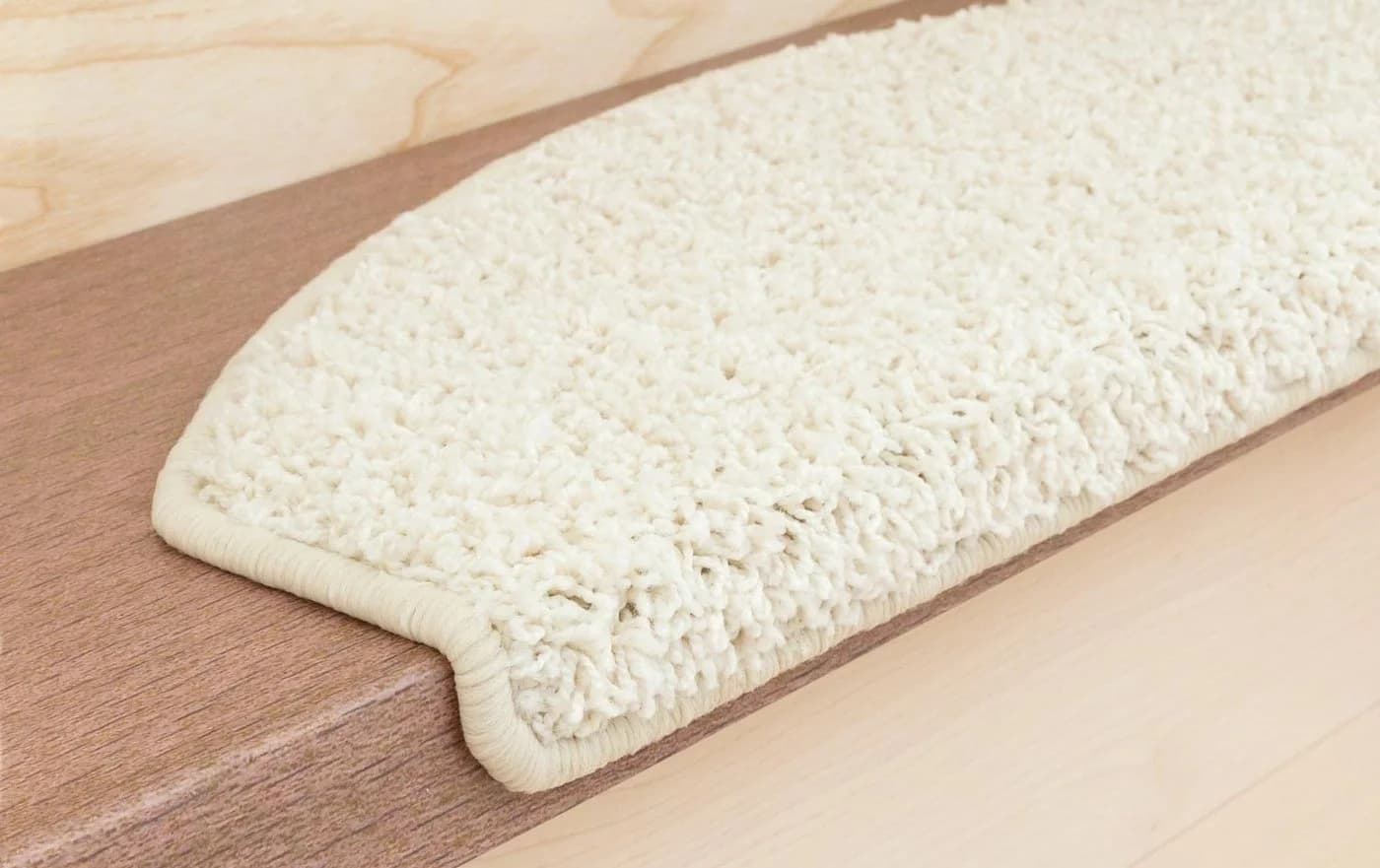 Metzker® Stufenmatte Shaggy Venus Halbrund Creme - Bild 4