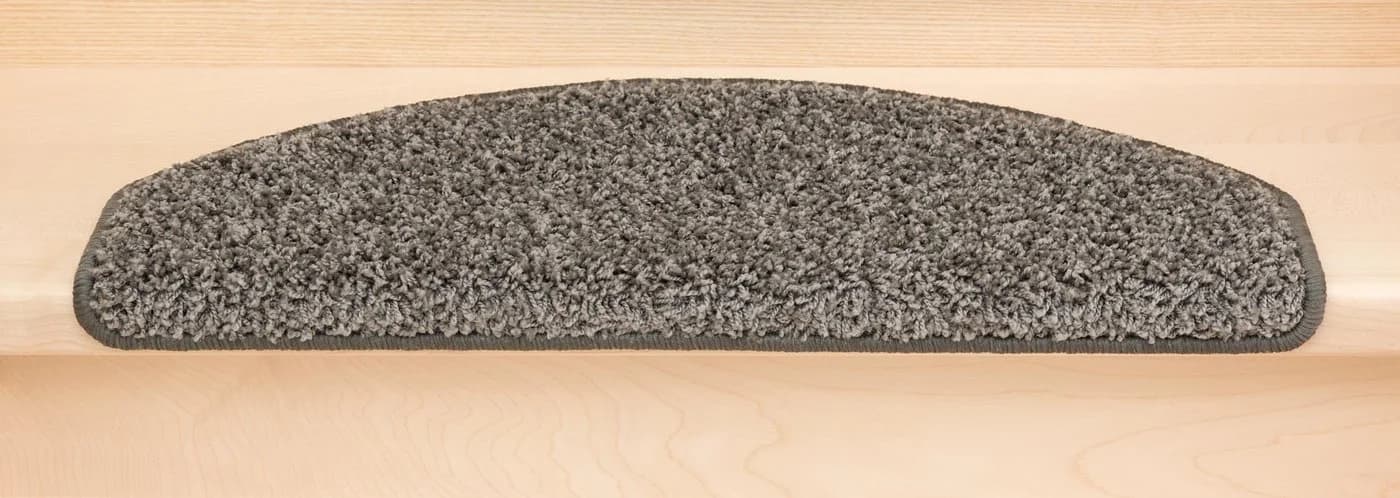 Metzker® Stufenmatte Venus Shaggy Grau Halbrund Set - Bild 3