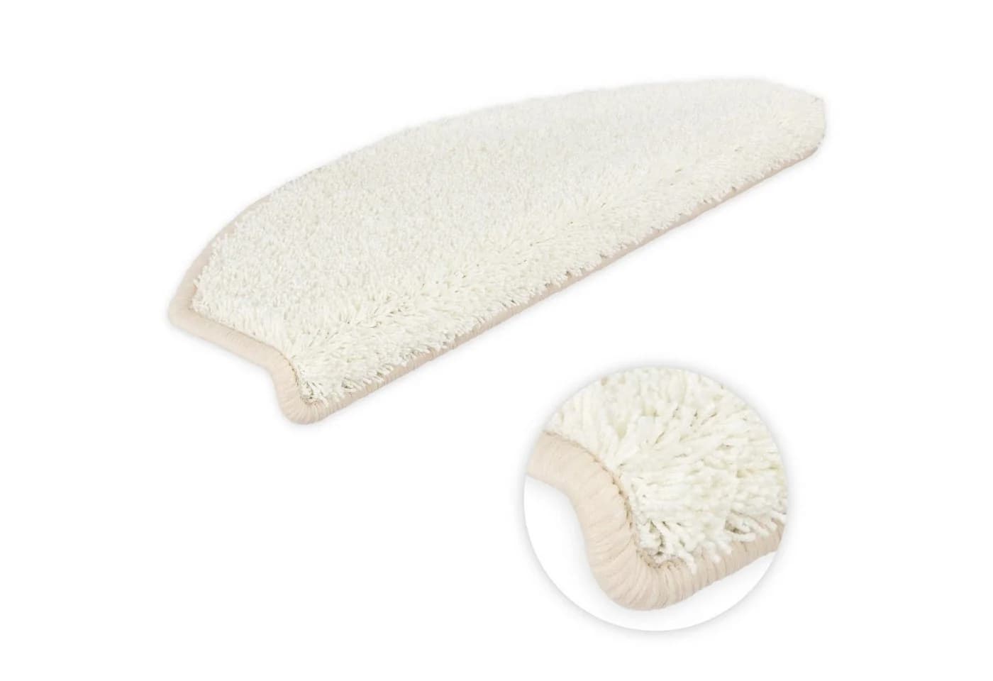 Metzker® Shaggy Stufenmatten Set 15-tlg. Halbrund Creme - Bild 2