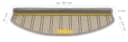 Metzker® Shaggy Stufenmatten Set 15-tlg. Halbrund Creme Bild 4