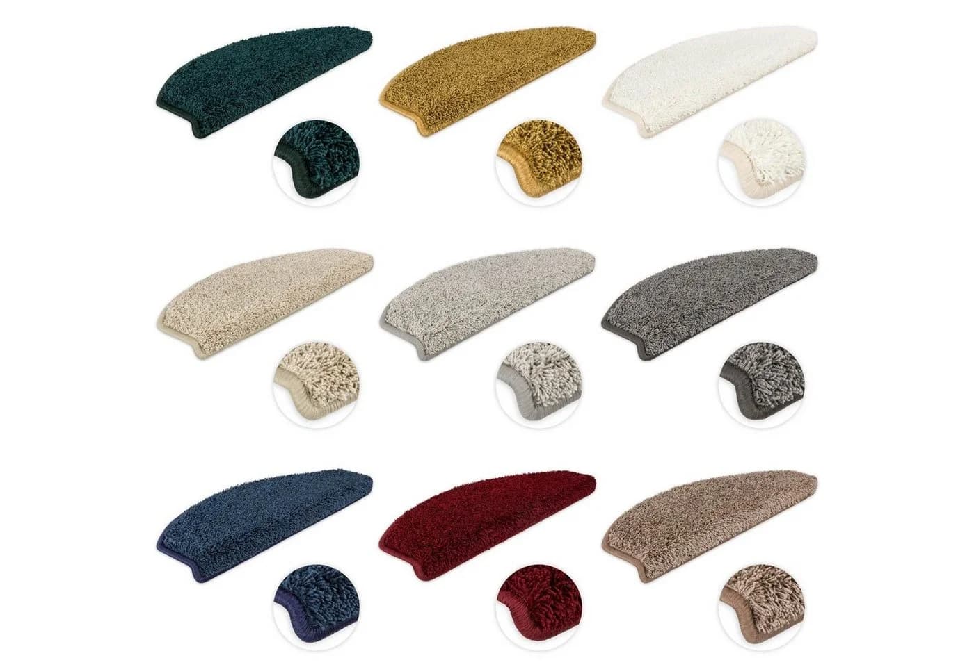 Metzker® Shaggy Stufenmatten Set 15-tlg. Halbrund Creme - Bild 5