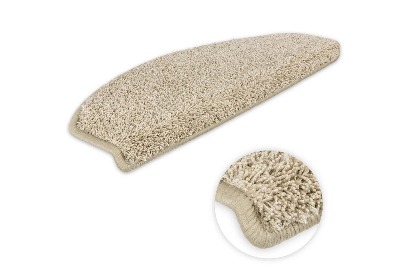 Metzker Stufenmatte Shaggy Emphoria Beige 15 Stück Set - Bild 2