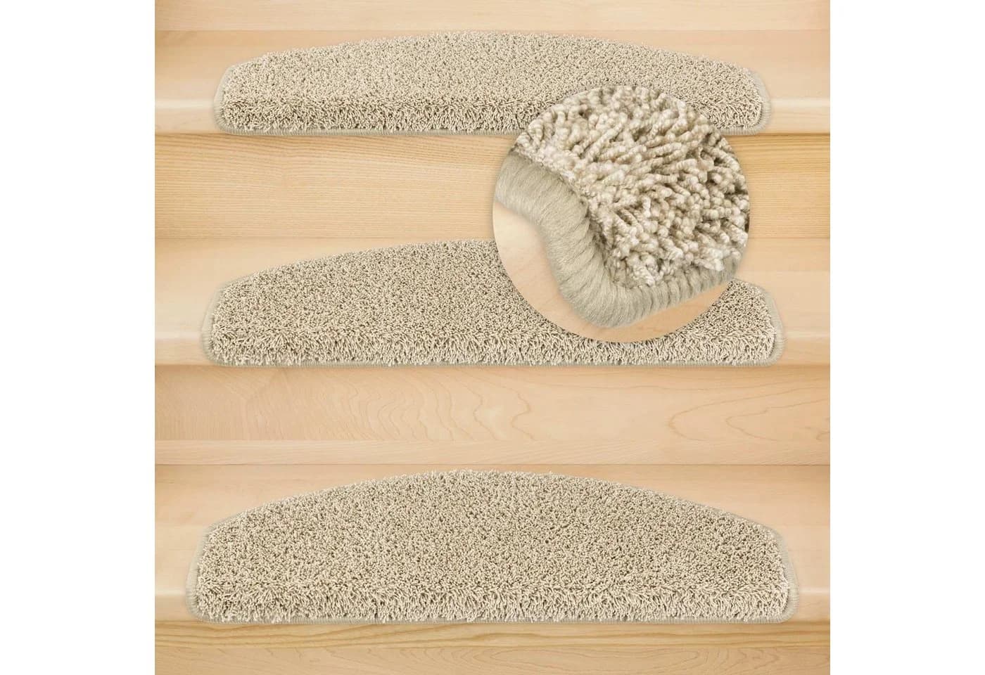 Metzker Stufenmatte Shaggy Emphoria Beige 15 Stück Set - Bild 3