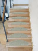 Metzker® Stufenmatte Göteborg Halbrund Lindgrün Sisal-Optik Bild 1