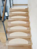 Metzker® Stufenmatte Göteborg Halbrund Hellbeige Sisal-Optik Bild 1