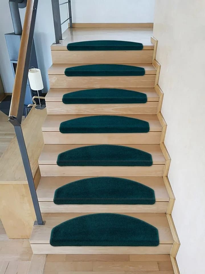 Metzker Stufenmatten Sweet Halbrund 15-tlg. Moosgrün Polyester