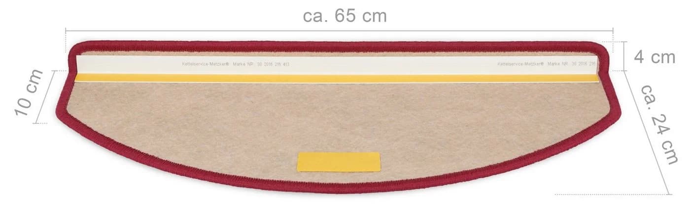 Metzker® Stufenmatte Multistripe 15 Stück Halbrund Bunt - Bild 4