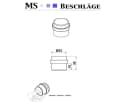 MS Beschläge Bodentürstopper transparent selbstklebend Türpuffer Bild 1