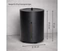 MS Beschläge Pellet-Rollcontainer Schwarz Rund mit Sichtfenster Bild 3