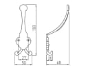 MS Beschläge Kleiderhaken Messing Antik Wandhaken Bild 3