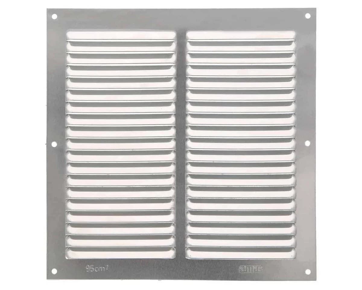 MS Beschläge Aluminium Lüftungsgitter Silber/Weiß - Bild 2