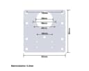 MS Beschläge Edelstahl Reparaturplatte 90x90mm Set 8 St Bild 1