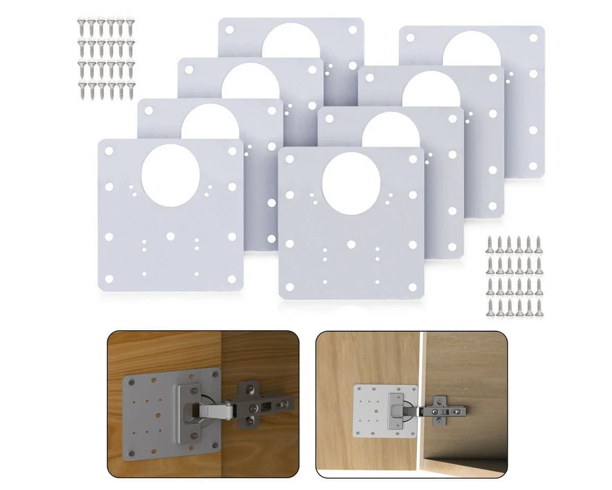 MS Beschläge Edelstahl Reparaturplatte 90x90mm Set 8 St - Bild 2