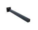 MS Beschläge Möbelfuß Schwarz Eckig 25x25mm Stahl Bild 1