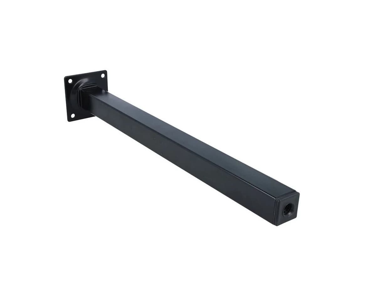 MS Beschläge Möbelfuß Schwarz Eckig 25x25mm Stahl