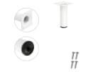 MS Beschläge Möbelfuß 4er Set Weiß 100mm Stahl Bild 1