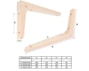 MS Beschläge Wandregalhalter Buche Massivholz - Individuell Bearbeitbar Bild 3