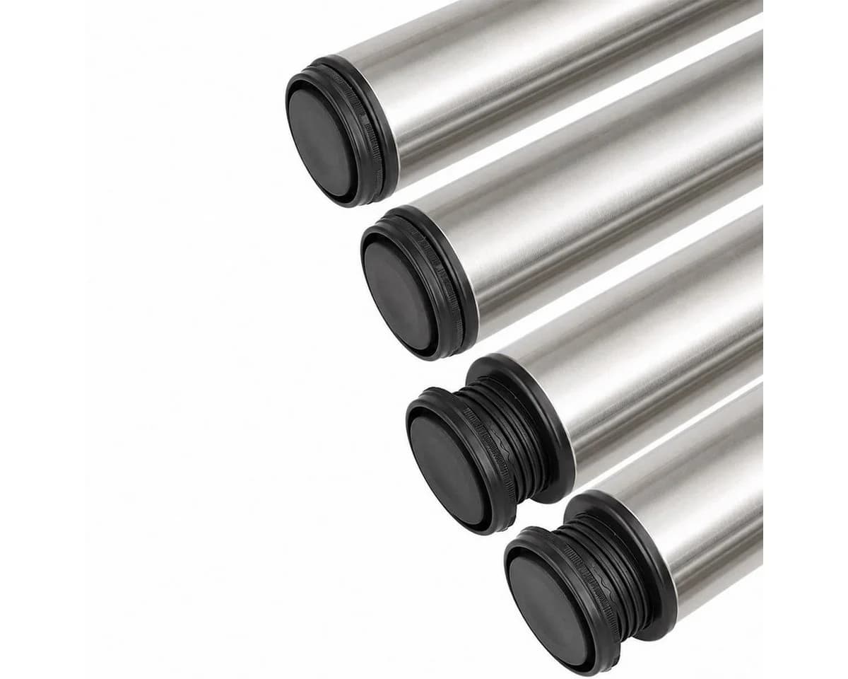 MS Beschläge Tischbein 4er Set Edelstahl-Optik höhenverstellbar - Bild 4