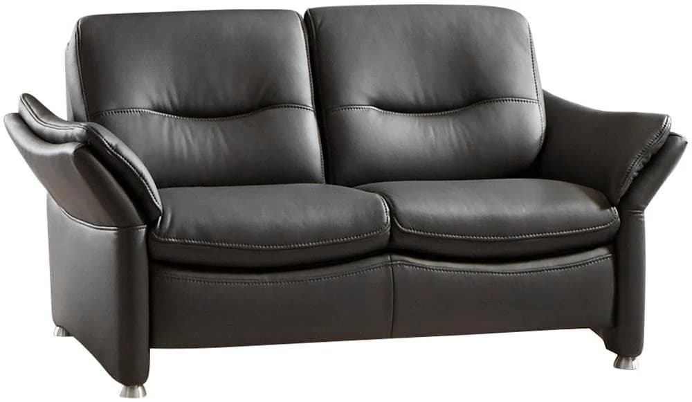 HUKLA 2-Sitzer Ledersofa Torro Anthrazit Glattleder