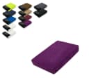 EXKLUSIV HEIMTEXTIL Spannbettlaken Frottee Lila mit Rundumgummizug Bild 1