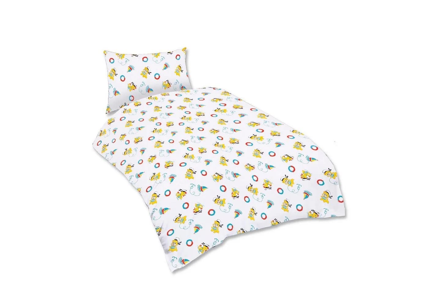 EXKLUSIV HEIMTEXTIL Kinderbettwäsche Paul Baumwolle 2 teilig Reißverschluss Ente Katze - Bild 2